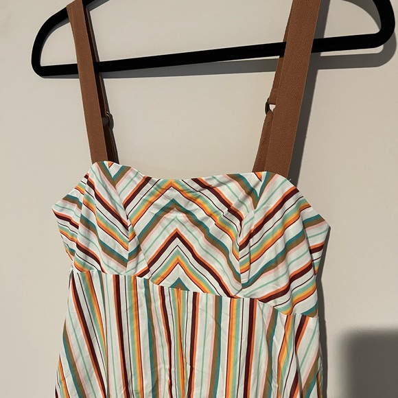 Maeve Square Neck Striped Midi NWT - Picture 7 of 9